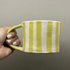 taza de cerámica rayas